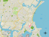 Political Map of Revere, MA Print