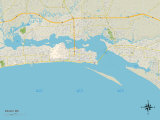 Carte politique de Biloxi, MS Affiches