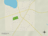 Political Map of Edwardsburg, MI Posters
