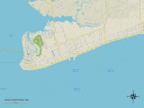 Political Map of Pass Christian, MS Poster