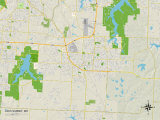 Political Map of Lees Summit, MO Print