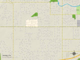Political Map of Waverly, MI Prints