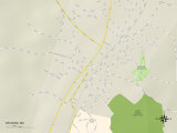 Political Map of Wesson, MS Poster