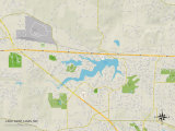 Political Map of Lake Saint Louis, MO Poster