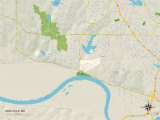 Political Map of Parkville, MO Prints