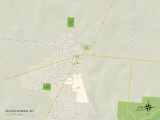 Political Map of Yellow Springs, OH Posters