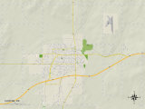 Political Map of Clinton, OK Posters