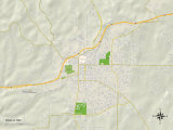 Political Map of Rolla, MO Prints