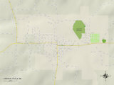 Political Map of Crystal Falls, MI Prints