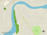 Political Map of South Glens Falls, NY Poster