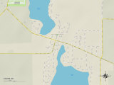 Political Map of Colon, MI Posters