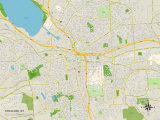 Political Map of Syracuse, NY Prints