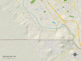 Political Map of Sunland Park, NM Posters