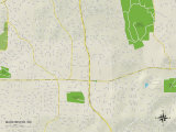 Political Map of Manchester, MO Posters