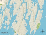 Political Map of Phippsburg, ME Photo