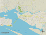 Political Map of Ocean Springs, MS Photo