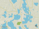 Political Map of Lindstrom, MN Prints