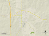 Political Map of Winona, MS Photo