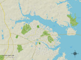 Carte politique de Ocean Pines, MD Affiches