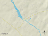 Political Map of Saxapahaw, NC Prints