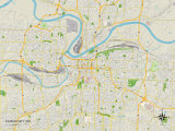 Political Map of Kansas City, MO Print