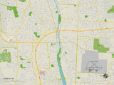 Political Map of Dublin, OH Print