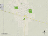 Political Map of Lexington, NE Print