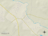 Political Map of Moscow Mills, MO Prints