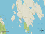 Political Map of Winter Harbor, ME Print