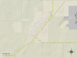 Political Map of Calera, OK Posters