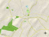 Political Map of Dover, NJ Posters