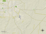 Political Map of Bastrop, LA Poster