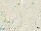 Political Map of Loudon, NH Prints