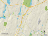 Political Map of Sturbridge, MA Prints