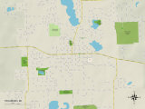Political Map of Tecumseh, MI Posters