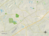 Political Map of Fairburn, GA Prints