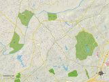 Political Map of Duluth, GA Posters