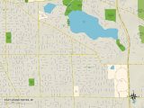 Political Map of East Grand Rapids, MI Posters