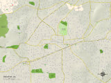 Political Map of Decatur, GA Posters