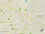 Political Map of Broken Arrow, OK Prints