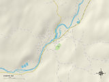Political Map of Lisbon, NH Prints