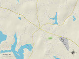 Political Map of Jaffrey, NH Posters