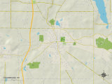 Political Map of Columbiana, OH Posters