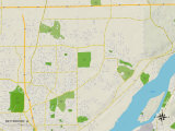 Political Map of Bettendorf, IA Poster