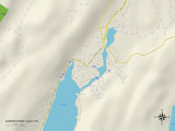Political Map of Greenwood Lake, NY Prints