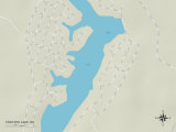 Political Map of Choctaw Lake, OH Posters