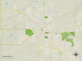 Political Map of Woodstock, IL Posters