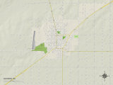 Political Map of Guymon, OK Print