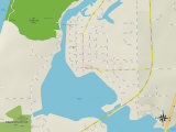 Political Map of Saugatuck, MI Posters