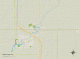 Political Map of Saint Louis, MI Posters